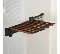 SnamicE Cintres à Pantalons coulissants, 3 Styles, cintres à Pantalons rétractables Suspendus, Tringle à vêtements avec Bras 10/11/22, Rails coulissants Extensibles à Double am,Brown-34.5x40cm