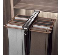 SnamicE Cintres à Pantalons Extensibles, 2 Styles, Tringle à Pantalons Extensible, 10/22 Bras, Cintre Extensible, Double Rail de Guidage Silencieux, Marron - 60 x 46 cm,Brown-60x46cm