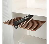 SnamicE Cintres à Pantalons Extensibles et coulissants, réglables et rétractables, Tringle à vêtements rétractable, Double Rail Coulissant, côté penderie, Rail Silencieux - 58,Silent Rail-58.5x39.5cm