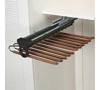 SnamicE Cintres à Pantalons Extensibles et réglables, Tringle à Pantalons rétractable, Double Rail Coulissant, côté penderie, Rail d'amortissement - 34,5 x 41 cm,Damping Rail-34.5x41cm