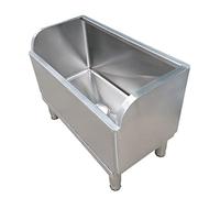 SnamicE Évier de Nettoyage de sols en Acier Inoxydable 304 - cuve de 30 cm de Profondeur - Évier Utilitaire Commercial pour Restaurants et garages - Évacuation Facile des EA,Silver-80x41x60cm