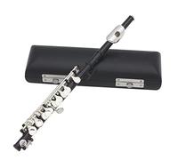 SnamicE Flûte Piccolo Demi-Taille en do, clés argentées, en cupronickel, avec étui rembourré, flûte d'étude.,