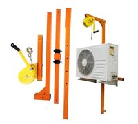 SnamicE Grue de Levage Robuste en Acier allié de 15 m (50 pi) pour climatiseur, avec câble Anti-Rotation, pour l'installation et Le Levage de climatiseurs, Jaune.,