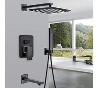 SnamicE Kits de douche, robinet de salle de bain noir bronze pluie douche robinet de bain mural baignoire douche mitigeur salle de bain robinet de douche ensemble de douche