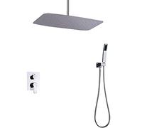 SnamicE Kits de douche, système de douche à effet pluie, ensemble de robinet de douche de 55,9 cm, pommeau de douche à main multifonction, ensemble combiné de douche de salle de bain