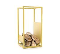 SnamicE Porte-bûches pour Petits espaces intérieurs et extérieurs - Support Moderne et Robuste pour Ranger Le Bois sur Une terrasse ou Un Patio - Organisateur de bûches,Gold