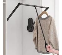 SnamicE Porte-cintres Coulissant réglable - 2 Rails coulissants Extensibles de 30 à 80 cm, Finition Acier 201, idéal pour la penderie, Tringle de penderie de 21,6 Pouces, 83 à,83-115cm