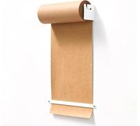 SnamicE Présentoir pour Rouleau de Papier Kraft Robuste, Support pour Rouleau de 50 m (164 pi), idéal pour la décoration Murale ou l'affichage de menus. Cadre en Acier blan,37cm/14.6inch Wide