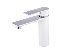 SnamicE Robinets, robinets d'évier de Cuisine, Robinet mitigeur Eau Chaude/Froide monocommande monotrou pour lavabo et Baignoire, Robinet Cascade chromé pour lavabo de Salle de bai,