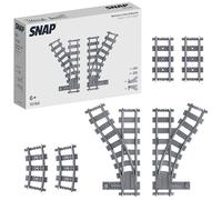 SNAP Kit de briques de serrage souples gauche et droite - Rails de la série de chemins de fer - Kit de construction compatible - Cadeau de bricolage pour adultes et enfants dans le modélisme et les