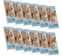 Snap Lot de 12 cadres autoportants en acrylique transparent 10 x 15 cm