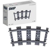 SNAP Lot de 32 rails incurvés R40 - Kit de blocs de construction pour trains, système de voie de la série Train, blocs de construction compatibles, cadeau de bricolage pour adultes et enfants en
