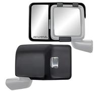 Snap & Zap Custom Fit Towing Mirror Pair - Fits ONLY THESE MODELS - 2018 Jeep Wrangler JL, 2019-2024 Wrangler and 2020-2024 Gladiator, Black