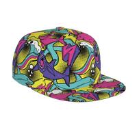 Snapback Chapeaux pour hommes - Wave Shark Flat Bill Brim Hat pour hommes Casquette de baseball réglable