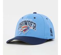 Mitchell & Ness Team Arch Casquette de Baseball avec Fermeture Classic Red Snapback - Oklahoma City Thunder (Bleu Clair/Bleu foncé)