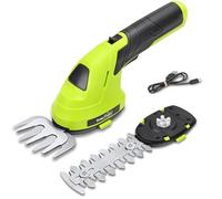 SnapFresh Cisaille à Gazon Mini Taille Haie sans Fil avec Batterie 2 Lames CÂBLE USB-C Sculpte-Haies et Taille-Herbes de Jardin/Cour/Pelouse - Longueur de Lame: 122mm(Arbustes) / 84mm(Herbe)