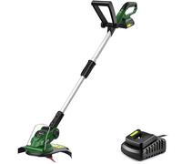 SnapFresh Coupe Bordure Rotofil Batterie de Nylon Lames 20 Pièces Largeur de 26CM 1,5KG Taille Bordure sans Fil avec Batterie et Chargeur Rapide, Tube Télescopique, Poignée Réglable, Garde des Fleurs