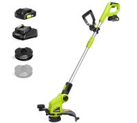 SnapFresh Coupe-bordures Coupe-bordures à fil de coupe électrique 20V Débroussailleuse sans fil Diam. De coupe 30,5 cm Arceau de protection des plantes