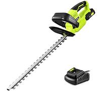 SnapFresh Taille-Haie à Batterie 20V sans Fil Électrique Léger - Lame Double Action 56 cm, Écartement 14 mm, 2800SPM - avec Batterie 2,0Ah et Chargeur - pour Jardin, Poignée Ergonom