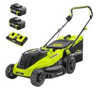 SnapFresh Tondeuse à Gazon sans Fil Poussée 40V, Largeur de Coupe de 38 cm, Bac de Ramassage 42 L, pour Pelouses jusqu'à 500 m², avec Deux Batteries 4,0 Ah et Un Chargeur, Moteur sans Balais