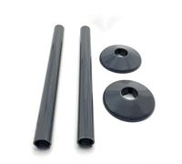 SnapFit Lot de 2 cache-tuyaux de radiateur à clipser pour chauffage central - 200 mm de long - 15 mm (anthracite)