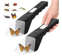 Snappy Lot de 2 attrape-insectes vivants avec poignée extensible, attrape-insectes d'intérieur pour la maison et le jardin, poignée d'observation de la nature portable