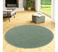 Snapstyle Cottage - Tapis Shaggy à Poils Longs Rond - Verte Menthe - 4 Tailles Disponibles