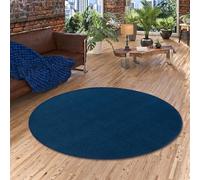 Snapstyle Joy - Tapis en Velours - Rond - Bleu foncé - 4 Tailles Disponibles