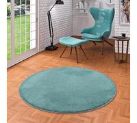 Snapstyle Palace - Tapis Shaggy à Poils Longs - Vert Menthe - Rond - 4 Tailles