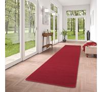 Snapstyle Strong - Tapis Long Couloir - Tapis en Velours à Boucles Fines - Rouge - 9 Tailles