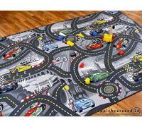 Snapstyle - Tapis de jeu pour enfant Disney Cars gris circuit de route - 17 tailles disponibles - 133x133 cm