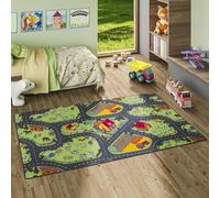 Snapstyle Tapis de Jeu pour Enfant Ferme Motifs Village Vert - 17 Tailles Disponibles