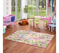 Snapstyle Tapis de Jeu pour Enfant Girls Little Village Rose Motifs Village - 17 Tailles Disponibles