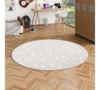 Snapstyle Tapis de Jeu pour Enfant Rond - Motif Etoiles - Gris - 4 Tailles Disponibles - 4 Tailles Disponibles
