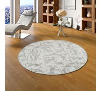 Snapstyle - Tapis Design Rond - Gris Clair - Tendance - 4 Tailles Disponibles