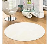 Snapstyle Velvet Shaggy - Tapis de Luxe à Poils Longs - Blanc - Rond - 4 Tailles