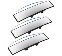 Snapview Rétroviseur panoramique à clipser, rétroviseur intérieur universel grand angle à clipser de 11,81 pouces, rétroviseurs en verre HD anti-éblouissement, Convient à tous (3pcs)