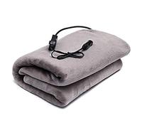 SNAWEN Car Couverture Chauffante, 150X110cm 12V Flanelle Voiture Couverture Chauffante Électrique Doux Voyage d'hiver Chaud Couverture Réglable Couverture Chauffage Voiture Quilt Voyage