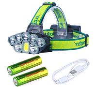 SNAWEN Phares Lumen 8 50000 Mode USB * XM 7X Headlamp-L T6 + COB LED Lampe Torche Lanterna avec 18650 Batteries Chargeur
