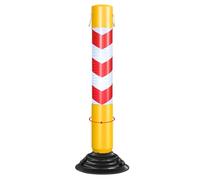 Snaweo Bollard De Sécurité, Borne Délinéatrice Flexible avec Base en Caoutchouc Et Crochet, Cône De Signalisation pour Intersections, Travaux De Construction Borne De Sécurité(75CM 1pcs)