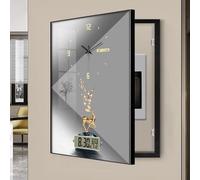 Snaweo Cache-boîtier de Compteur avec Disjoncteur et Horloge, Panneau Décoratif Dissimulé Sans Perçage, pour Masquer Les Panneaux Inesthétiques Dans La Maison(Color 5,60x80cm/23.6x31.5in)