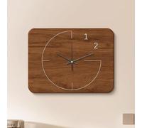 Snaweo Cache-tableau avec Horloge Murale Silencieuse, Peinture Décorative Sans Perçage pour Dissimuler Le Boîtier de Fusibles, Écran Mural pour Tableau Électrique(Brown,71x51cm/28x20in)