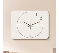 Snaweo Cache-tableau avec Horloge Murale Silencieuse, Peinture Décorative Sans Perçage pour Dissimuler Le Boîtier de Fusibles, Écran Mural pour Tableau Électrique(Wit,71x51cm/28x20in)