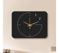 Snaweo Cache-tableau avec Horloge Murale Silencieuse, Peinture Décorative Sans Perçage pour Dissimuler Le Boîtier de Fusibles, Écran Mural pour Tableau Électrique(Nero,61x46cm/24x18in)