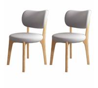 Snaweo Chaises de Salle à Manger en Bois, Chaises Modernes avec Dossier Incurvé, Chaisess de Cuisine RembourréEs avec Structure en Bois, sans Accoudoirs de Style Campagnard(Color11,2PCS)