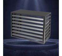 Snaweo Clôture de Climatisation, Cache Climatiseur Exterieur Aluminium, Reduction de Bruit Couverture de Climatiseur de Pompe a Chaleur, Housse de Protection for Unité de Climatiseur (Color : Dark gr