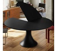 Snaweo Grand Plateau de Table Rond Pliable, sans Pieds, Surface en Bois, Plateau de Remplacement Table Pliante, Tables Ronde de Remfnt, for RéCeptions, Banquets(130cm/51.18in)