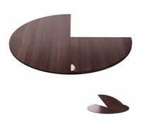 Snaweo Grand Plateau de Table Rond Pliable, Table de Salle à Manger Pliante en Bois Peu Encombrante, DiamèTre 120 à 200 cm, sans Pieds, Rallonge de Plateau for Tables à Manger(Brown,150cm/59.06in)