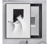 Snaweo Peinture Décorative pour Boîtier de Compteur Électrique, Cache-boîte À Fusibles avec Porte Coulissante Gauche, Décoration Murale, pour Bureau À Domicile(Color 6,50x70cm/19.7x27.6in)