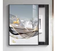 Snaweo Peinture Décorative pour Boîtier de Compteur Électrique, Cache-boîte À Fusibles avec Porte Coulissante Gauche, Décoration Murale, pour Bureau À Domicile(Color 4,60x80cm/23.6x31.5in)